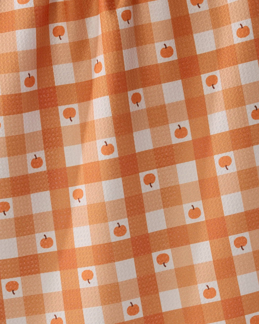 Geometry Pumpkin Check Tea Towel