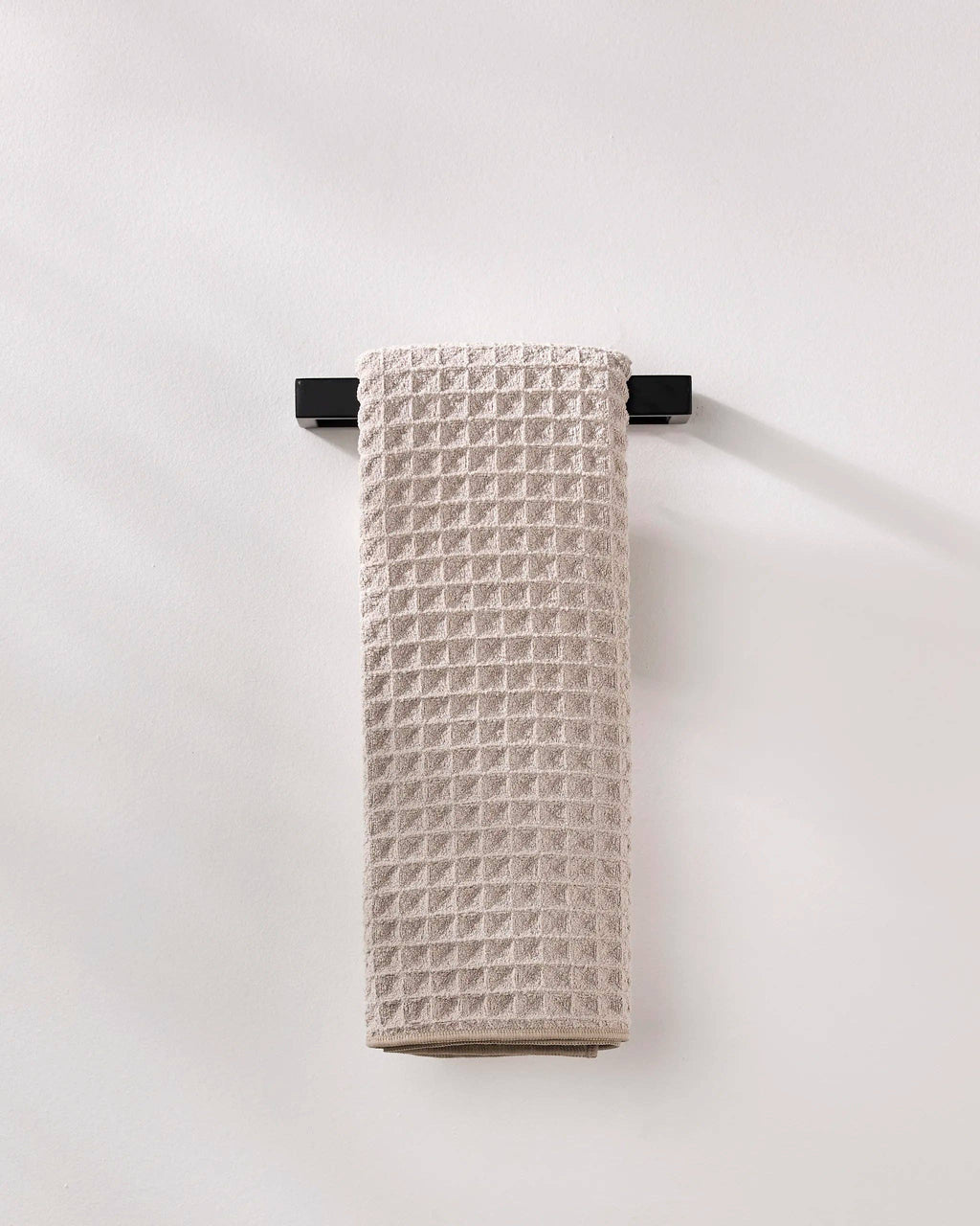 Geometry Taupe Waffle Hand Towel