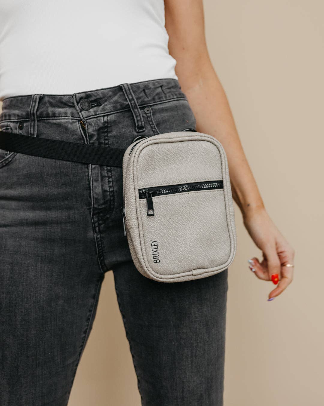 Brixley Leather Stone Crossbody Sling