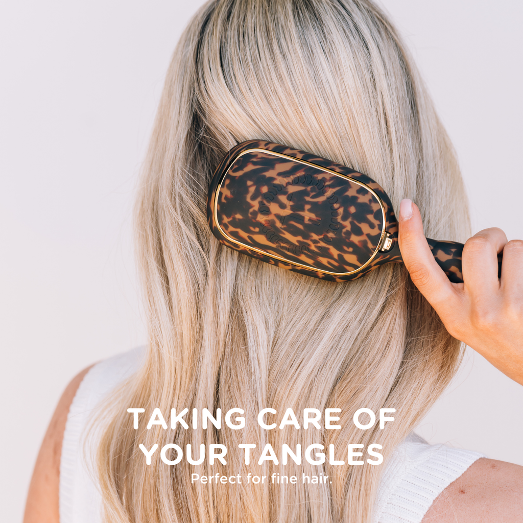 Teleties Detangler Hair Brush for Fine Hair - Tortoise