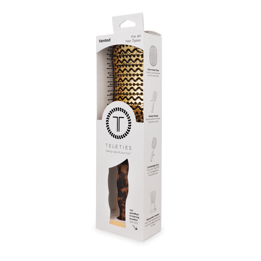 Teleties Vented Hair Brush | Tortoise