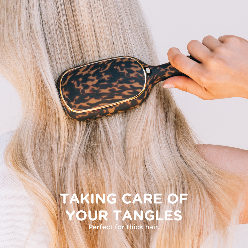 Teleties Detangler Hair Brush for Thick Hair - Tortoise