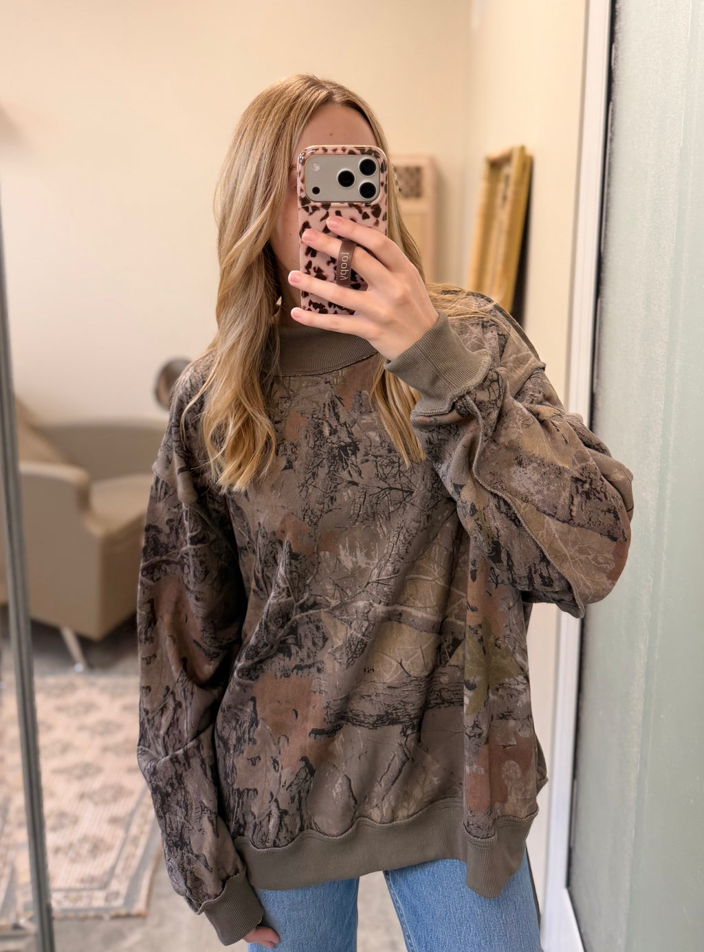 Woodland Camo Mockneck