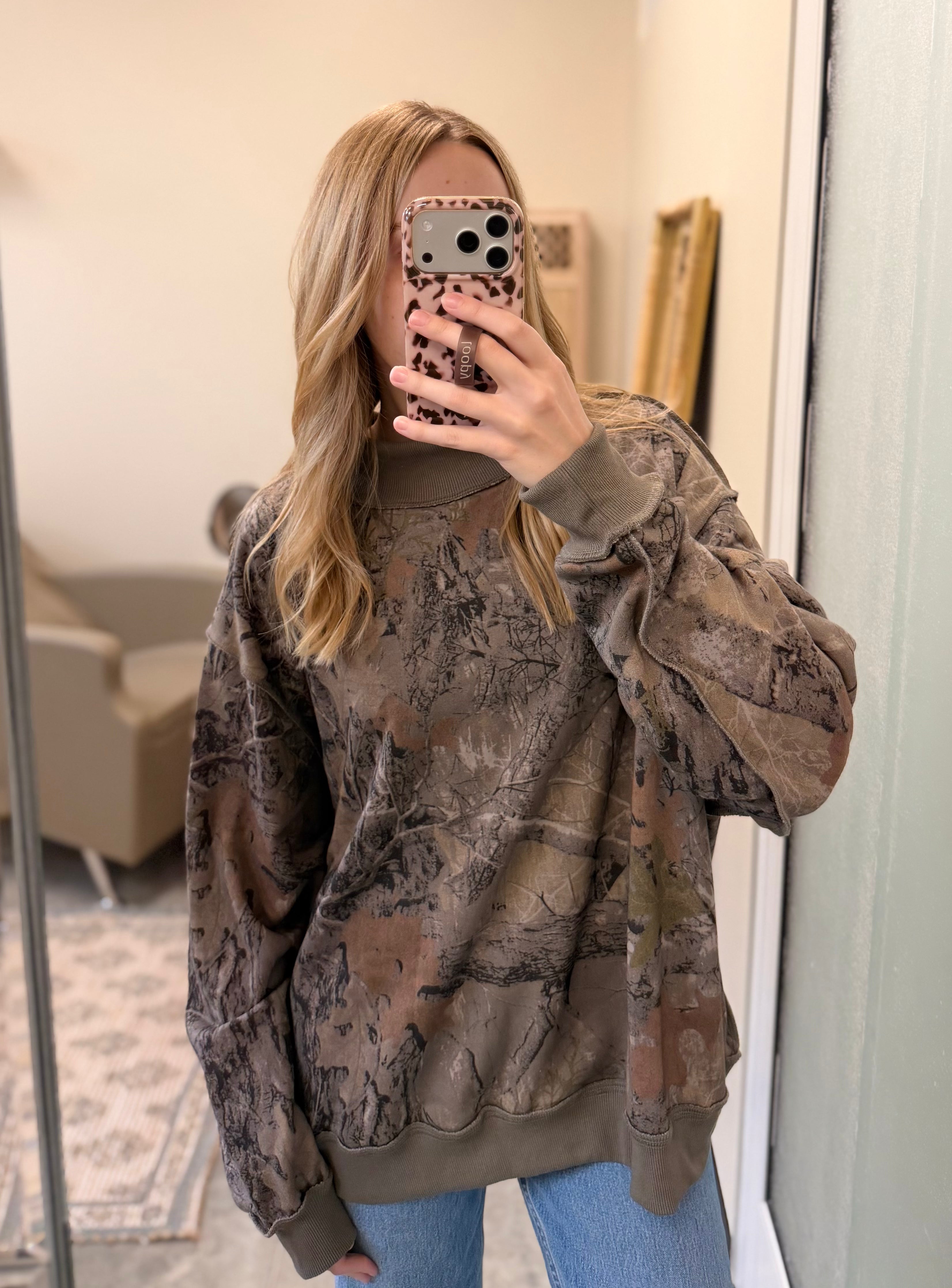 Woodland Camo Mockneck
