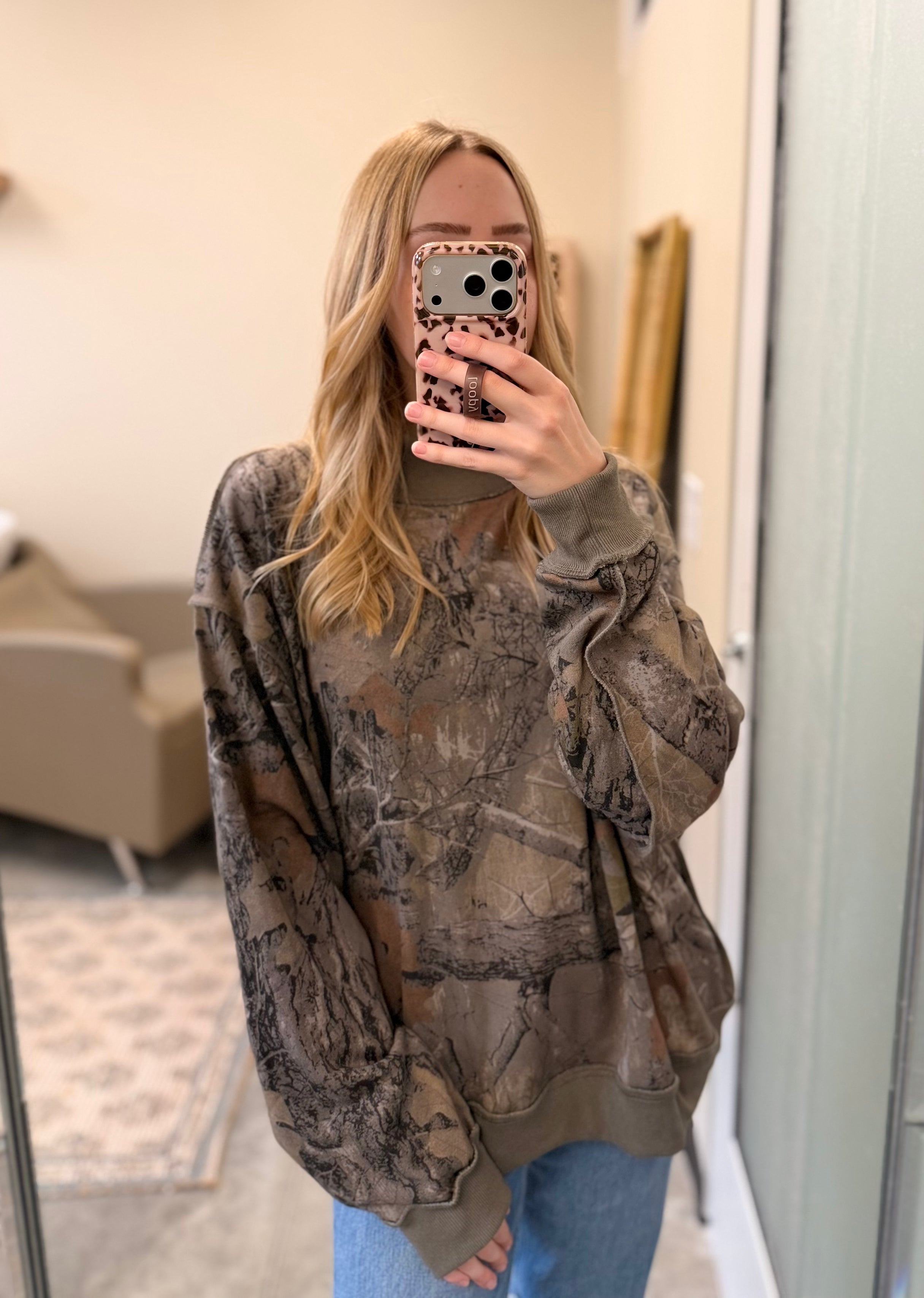 Woodland Camo Mockneck