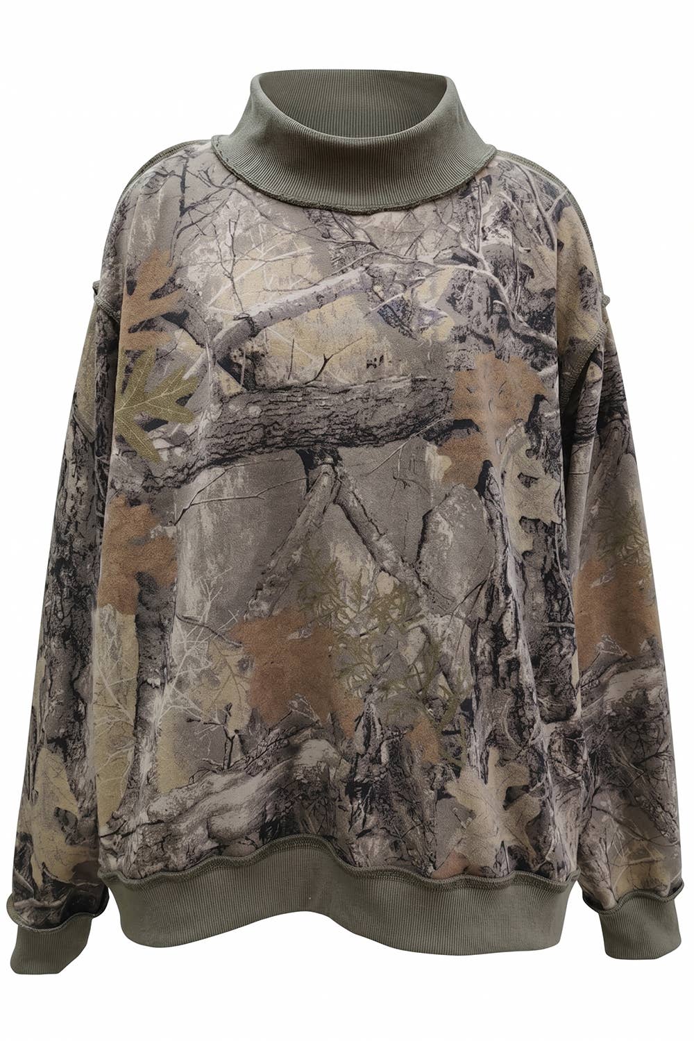 Woodland Camo Mockneck