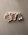 Geometry Taupe Waffle Washcloth Set