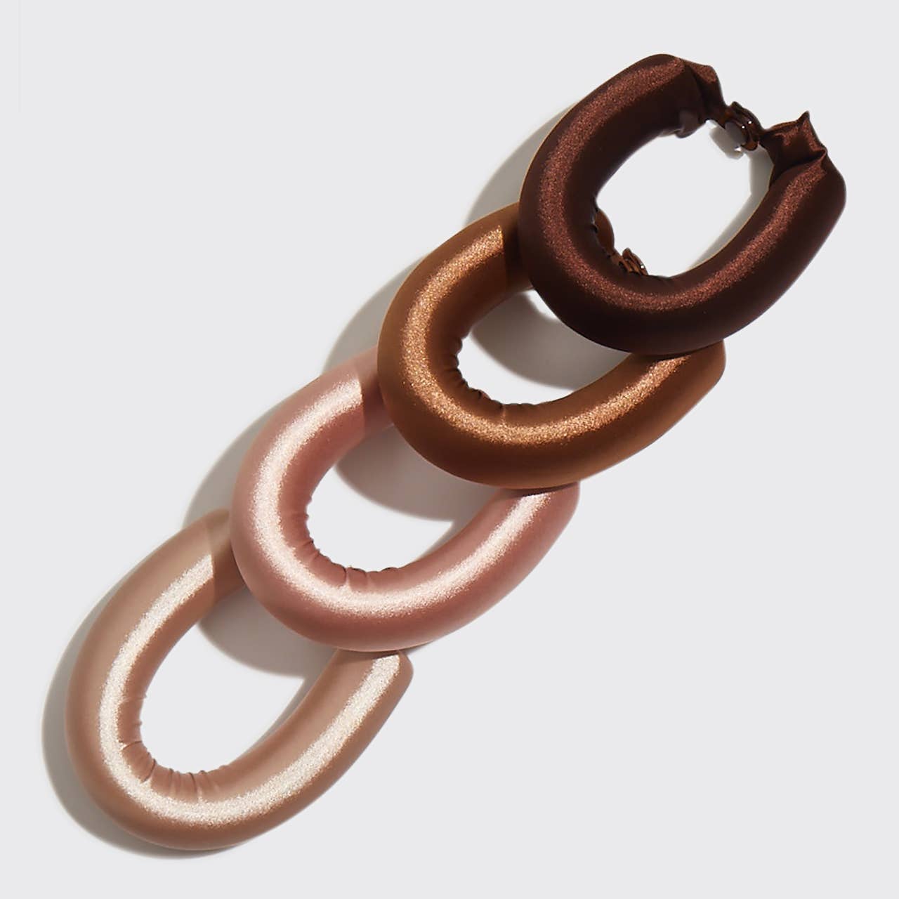 Satin Jumbo Flexi Rods 4pc Set- Rosewood
