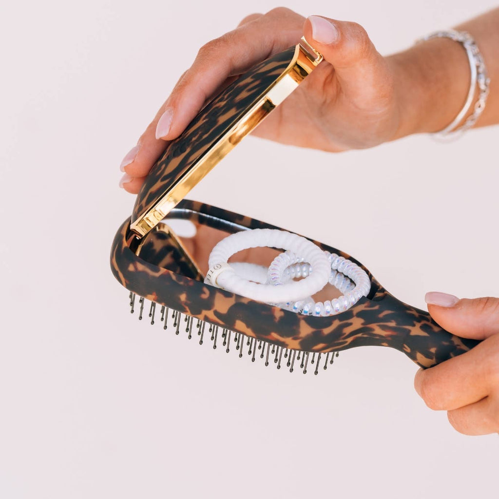 Teleties Detangler Hair Brush for Thick Hair - Tortoise