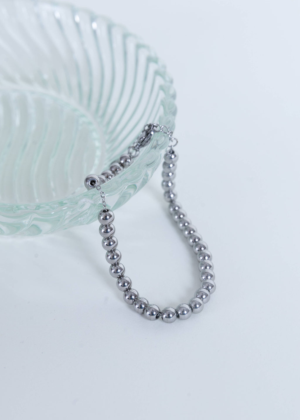 Beaded Bracelet Large - Silver