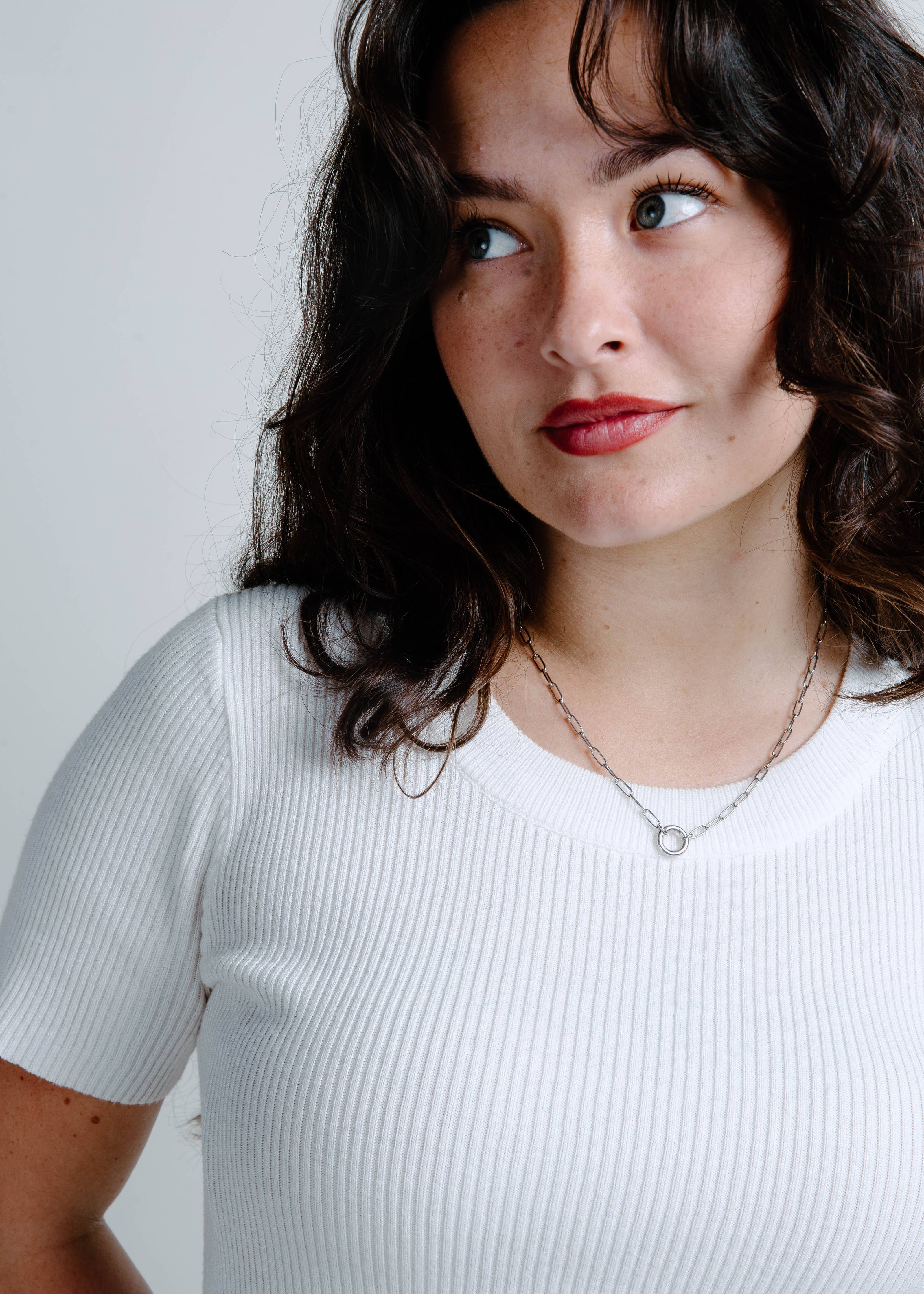 Open Ended Necklace - Silver