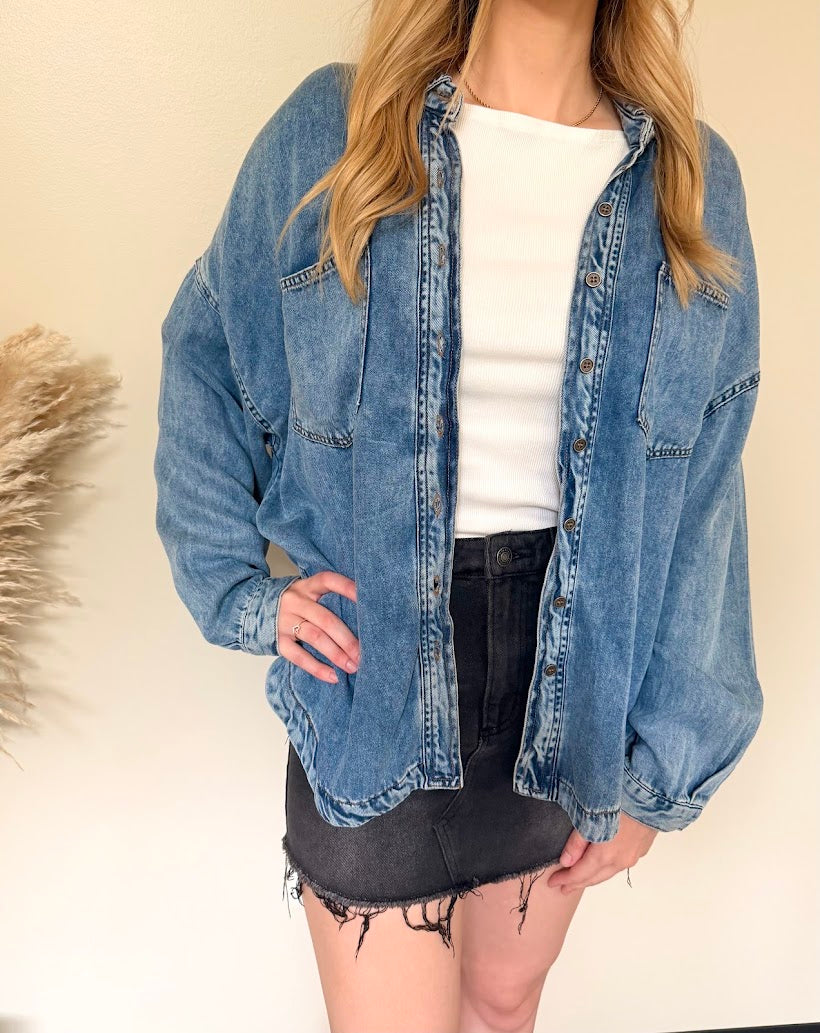 Denim Days Shacket