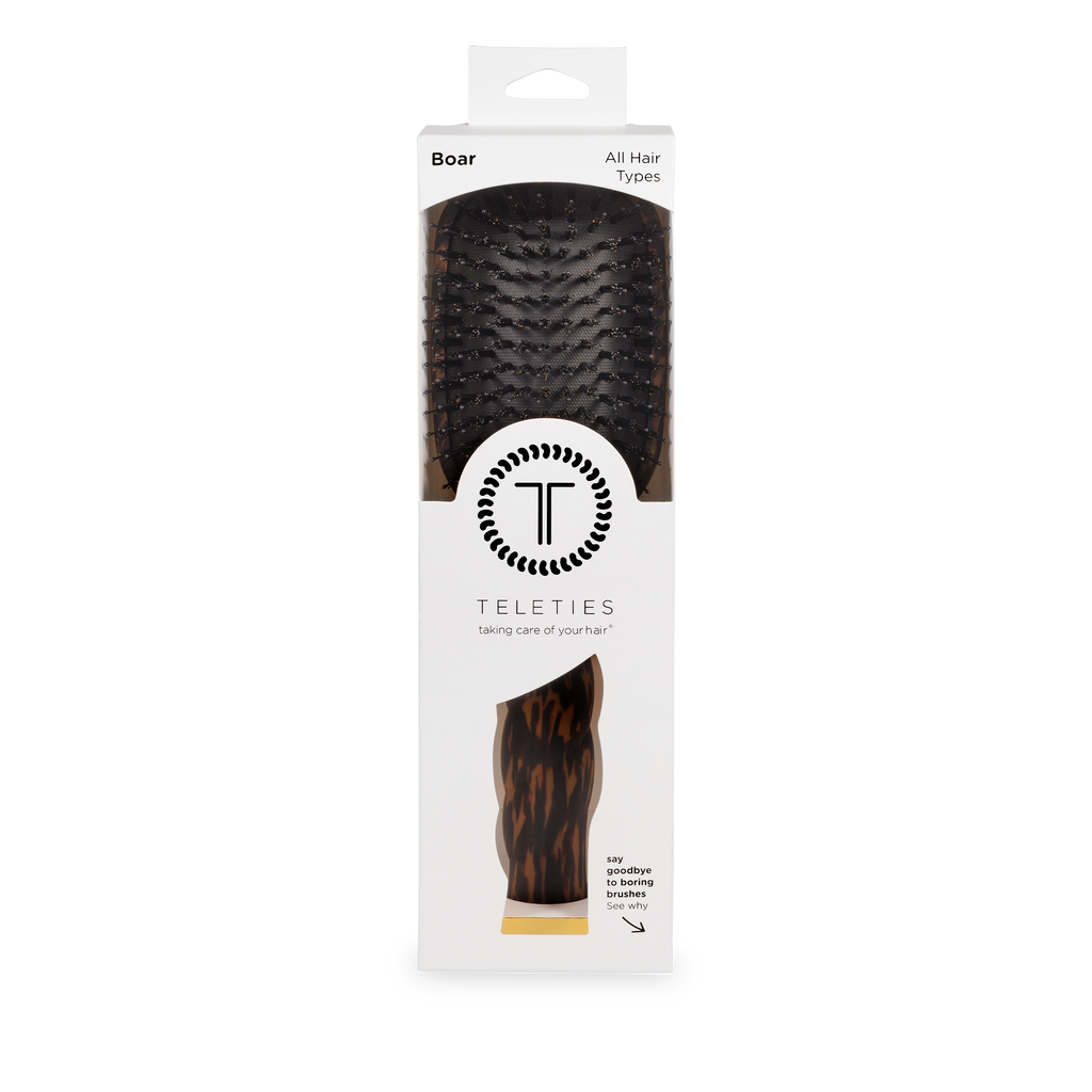 Teleties Boar Brush | Full Size | Tortoise