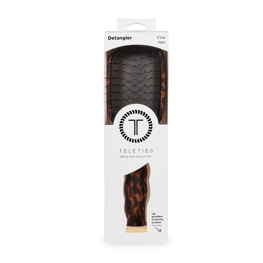 Teleties Detangler Hair Brush for Fine Hair - Tortoise