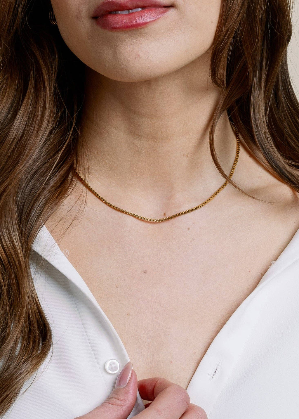 Mini Box Chain Necklace