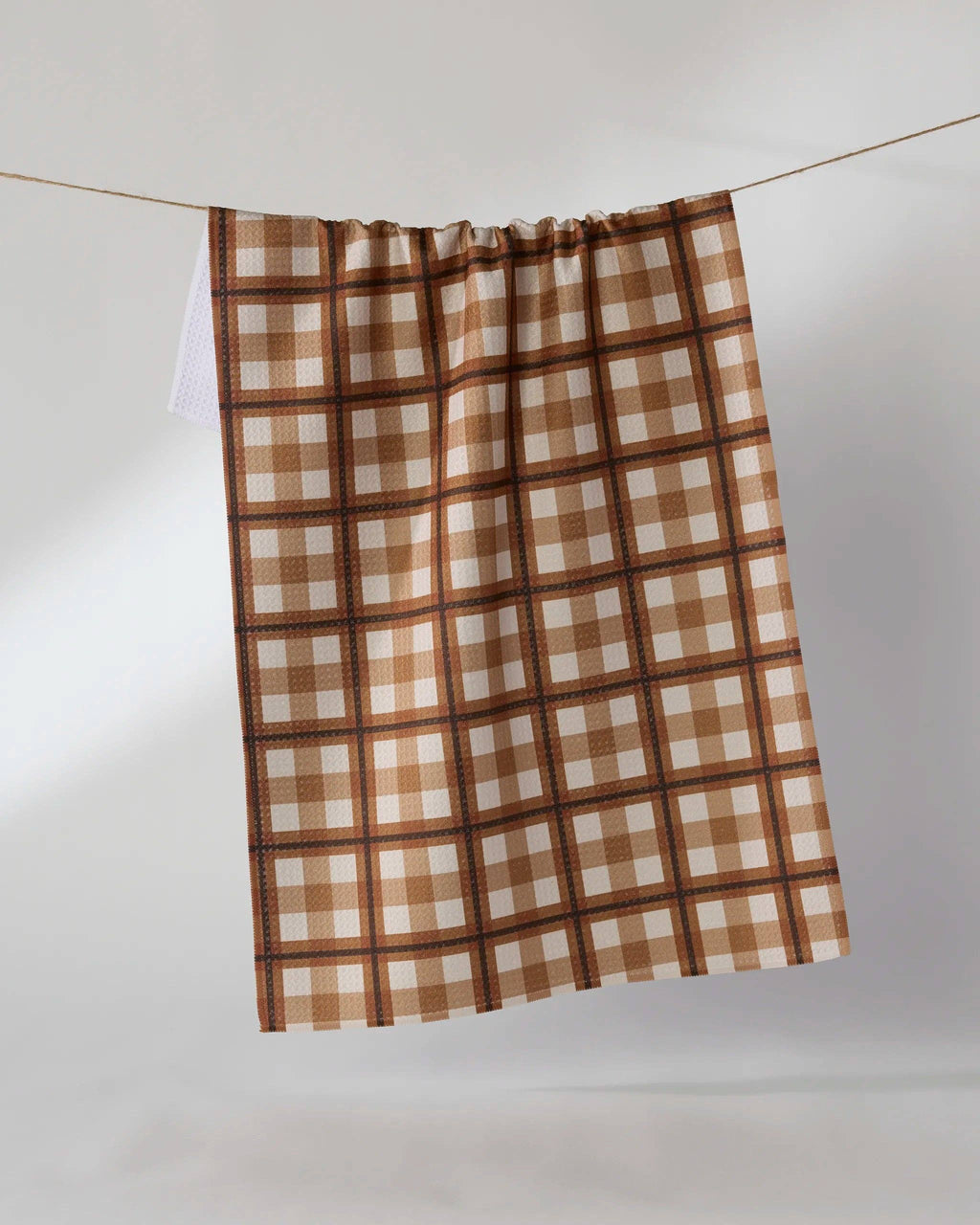 Geometry Rich Cocoa Tea Towel