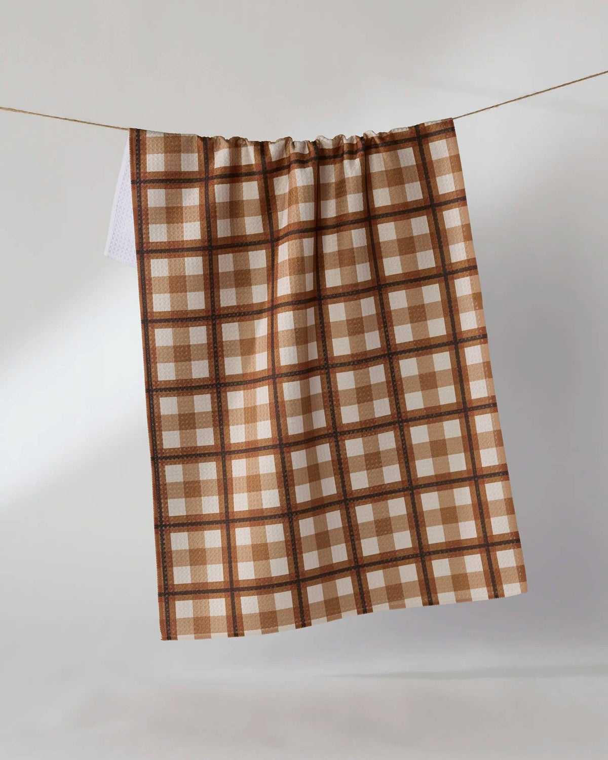 Geometry Rich Cocoa Tea Towel