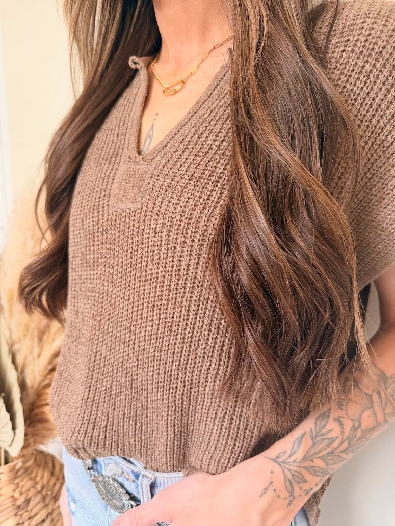 Iced Latte Knit Top