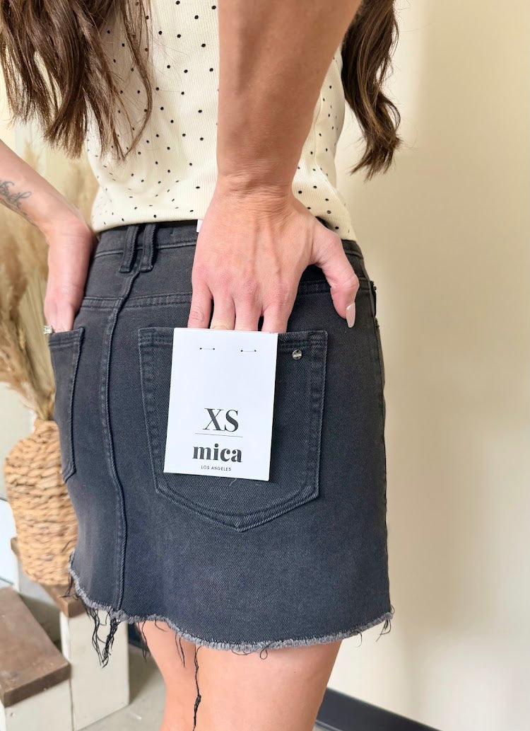 Remain True Denim Mini Skirt