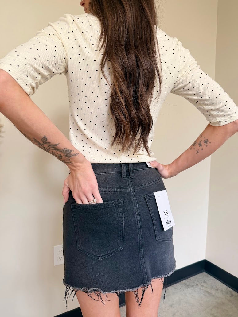 Remain True Denim Mini Skirt